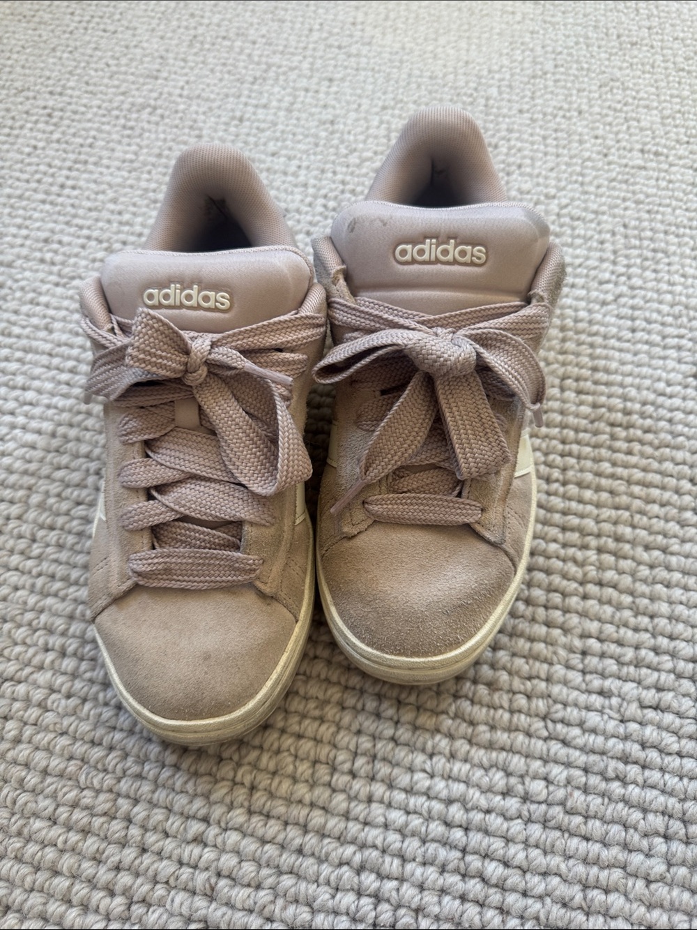 adidas Suede Low-Top Sneakers in Dusty Rose